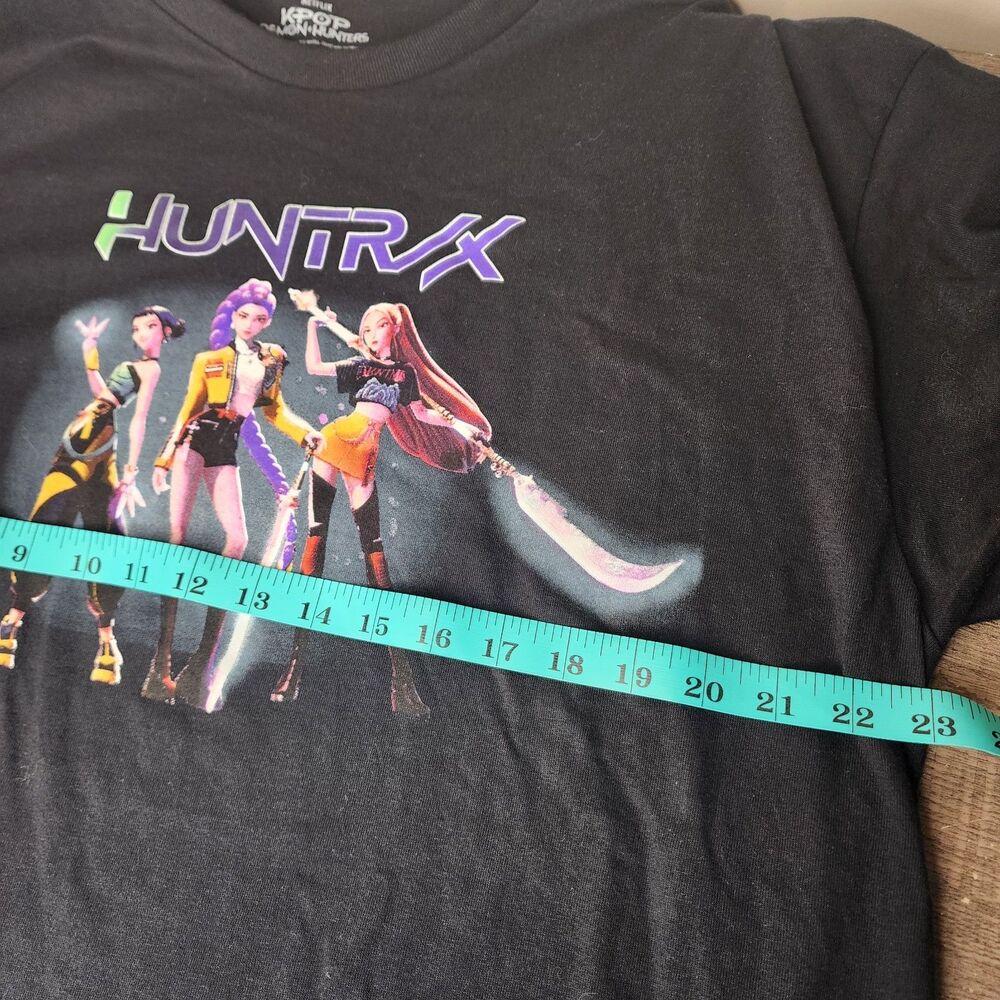 K-Pop Demon Hunters Huntr-x World Tour Shirt Black Size XL Double Sided - Picture 5 of 9